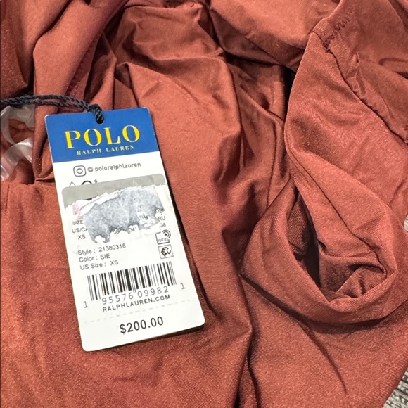 Polo Ralph Lauren Plunge Neck One Piece Swimsuit Size XS NEW - Picture 3 of 8